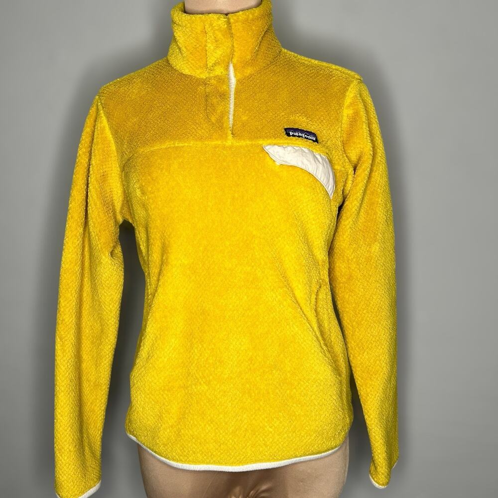 Patagonia Re Tool Pullover Jacket Medium Womens Yellow Snap-T Jumper Outdoors
